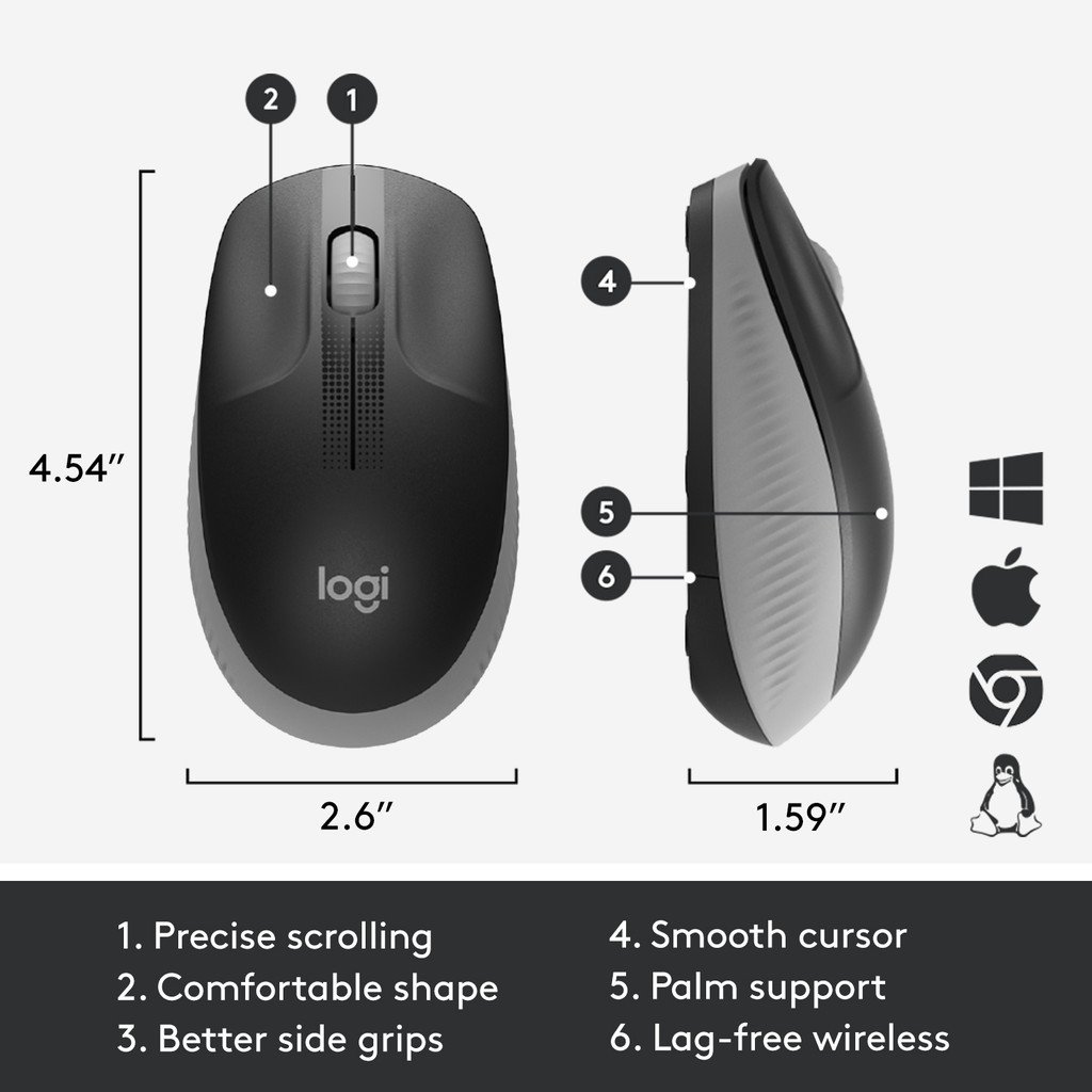 Logitech Wireless Mouse Full Size M190 Price in Kenya
